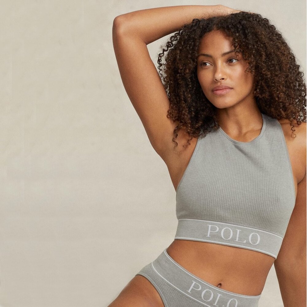 NWT Polo Ralph Lauren Seamless Cropped Jewelneck Tank / Bralette - Picture 5 of 7